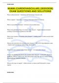 NU606 &lpar;CARDIOVASCULAR&rpar; &lpar;2025&sol;2026&rpar; EXAM QUESTIONS AND SOLUTIONS