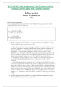 WGU QTT2 Finite Mathematics Task 2 &vert;Passed on First Attempt &vert;Latest Update with Complete Solution