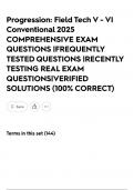 Progression&colon; Field Tech V - VI Conventional 2025 COMPREHENSIVE EXAM QUESTIONS &vert;FREQUENTLY TESTED QUESTIONS &vert;RECENTLY TESTING REAL EXAM QUESTIONS&vert;VERIFIED SOLUTIONS &lpar;100&percnt; CORRECT&rpar;