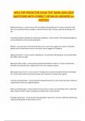 APEA FNP PREDICTOR EXAM TEST BANK 2024-2025 QUESTIONS WITH CORRECT DETAILED ANSWERS A&plus; VERIFIED