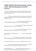 UWEC NRSG 245 Pharmacology &vert; Exam 3 &lpar;Ch&period; 18&rpar; Final Questions And All Correct&period;
