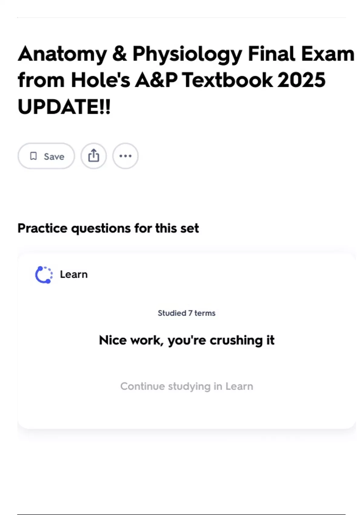 Anatomy & Physiology Final Exam from Hole's A&P Textbook 2025 UPDATE ...