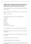 NRSG 245&colon; Pharmacology Final Exam 3 Questions And All Correct Answers&period;