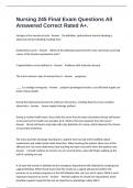 Nursing 245 Final Exam Questions All Answered Correct Rated A&plus;&period;