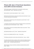 Pharm 245&colon; Quiz 4 Final Exam Questions And 100&percnt; Correct Answers&period;