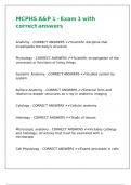 MCPHS A&P 1 - Exam 1 with correct answers