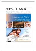 Test Bank For Maternal Child Nursing Care 7th Edition by Shannon E&period; Perry&comma; Marilyn J&period; Hockenberry&comma; Mary Catherine Cashion Chapter 1-50 Complete Guide 2022&sol;2023 &lpar;&plus;1700 Q&A&rpar;