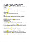 MKT 440 Exam 1 &vert; Actual study set &vert; Questions and verified Answers
