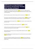 SWM Exam Comprehensive Questions &lpar;Frequently Tested&rpar; with Verified Answers&period;