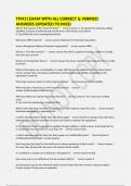 TFM11 EXAM WITH ALL CORRECT & VERIFIED ANSWERS &lpar;UPDATED TO PASS&rpar;