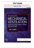 Test bank for Pilbeam&rsquo;s Mechanical Ventilation&colon; Physiological and Clinical Applications&comma; 8th Edition by Jimmy M&period; Cairo &vert;all chapters&vert;