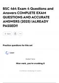 BSC 464 Exam 4 Questions and Answers COMPLETE EXAM QUESTIONS AND ACCURATE ANSWERS &lpar;2025&rpar; &vert;ALREADY PASSED&excl;&excl;