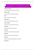 CIC2601 The Importance of Technology in the Classroom-QUESTIONS WITH VERIFIED ANSWERS