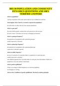 BIO 30 POPULATION AND COMMUNITY DYNAMICS QUESTIONS AND 100&percnt; VERIFIED ANSWERS