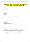 ESRI CERTIFICATION EXAM QUESTIONS AND 100&percnt; VERIFIED ANSWERS