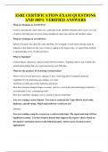 ESRI CERTIFICATION EXAM QUESTIONS AND 100&percnt; VERIFIED ANSWERS