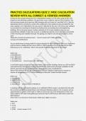 PRACTICE CALCULATIONS QUIZ 2&colon; MISC CALCULATION REVIEW WITH ALL CORRECT & VERIFIED ANSWERS