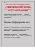 LEED GREEN ASSOCIATE CERTIFICATION FINAL  EXAM NEWEST ACTUAL EXAM COMPLETE 300  QUESTIONS AND CORRECT DETAILED ANSWERS  WITH RATIONALES &lpar;VERIFIED ANSWERS&rpar; &vert;ALREADY  GRADED A&plus;&sol; LATEST EXAM VERSION&excl;&excl;&excl; 