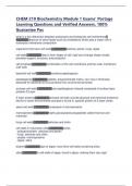 CHEM 210 Biochemistry Module 1 Exams- Portage Learning Questions and Verified Answers&comma; 