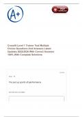 Crossfit Level 1 Trainer Test Multiple Choice Questions And Answers Latest Updates 2025&sol;2026 With Correct Answers 100&percnt; With Complete Solutions 