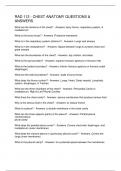 RAD 112 - CHEST ANATOMY QUESTIONS & ANSWERS
