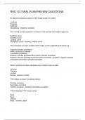 RAD 112 FINAL EXAM REVIEW QUESTIONS
