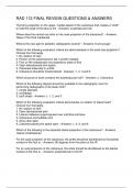 RAD 112 FINAL REVIEW QUESTIONS & ANSWERS