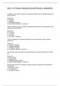 RAD 112 FINALS RANDOM QUESTIONS & ANSWERS
