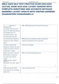 Exam &lpar;elaborations&rpar; NMLS SAFE   