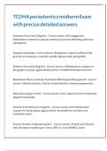 TCDHA periodontics midterm Exam with precise detailed answers