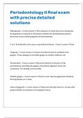 Periodontology II final exam with precise detailed solutions