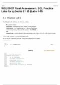 WGU D427 Final Assessment&colon; SQL Practice Labs for zyBooks 21&colon;55 &lpar;Labs 1-15&rpar; &vert; 2025 Update with complete solutions&period;