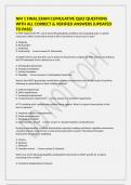 NM 1 FINAL EXAM CUMULATIVE QUIZ QUESTIONS WITH ALL CORRECT & VERIFIED ANSWERS &lpar;UPDATED TO PASS&rpar;