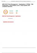 WGU D427 Data Management &ndash; Applications &vert; MYSQL - SQL Programing - Intermediate Level &vert; 2025 Update with complete solutions&period;
