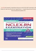 Test Bank for Saunders Comprehensive Review for the NCLEX-RN® Examination, 9th Edition by Linda Anne Silvestri and Angela Silvestri – Complete Questions and Answers (Pass Guaranteed) || Updated 2025