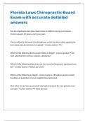 Florida Laws Chiropractic Board Exam with accurate detailed answers