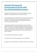 Florida Chiropractic Jurisprudence Exam with accurate detailed answers 