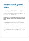 Florida Chiropractic Laws and Regulations Exam with accurate answers 