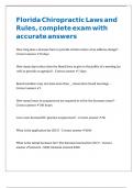 Florida Chiropractic Laws and Rules&comma; complete exam &lpar;150 questions&rpar; with accurate answers 