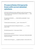 Fl Laws & Rules Chiropractic Exam with correct detailed solutions