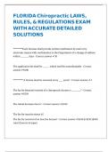 FLORIDA Chiropractic LAWS&comma; RULES&comma; & REGULATIONS EXAMS COMPILATION BUNDLE