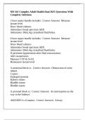 NR 341&sol; NR341 Chamberlain College Of Nursing -NR 341 Complex Adult Health final 2025 Questions With Complete Solutions