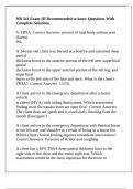 NR 341&sol; NR341 Chamberlain College Of Nursing -NR 341 Exam III Recommended to know Questions With Complete Solutions&period;