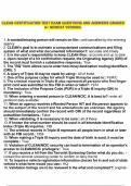CLEAN CERTIFICATION TEST EXAM QUESTIONS AND ANSWERS GRADED A&plus; NEWEST VERSION&period;