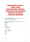 RASMUSSEN NUR2571 FINAL EXAM &lpar;RESPIRATORY - CARDIAC&rpar; Solutions&period;