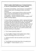 NR341 Complex Adult Health Exam 1 Textbook Questions & Answers with Rationales With Complete Solutions