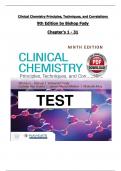 Clinical Chemistry&colon; Principles&comma; Techniques&comma; and Correlations 9th Edition &ndash; Bishop&comma; Fody&comma; Van Siclen & Mistler &ndash; Complete Test Bank for Chapters 1&ndash;31