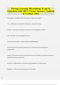 Portage Microbiology Exam &num;5 &vert;Questions with  100&percnt; Correct Answers &vert; Updated & Verified &vert;  2024