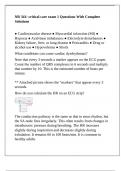NR 341&colon; critical care exam 1 Questions With Complete Solutions