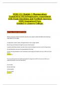 NURS 251 Module 1 Pharmacology Exam&lpar;2024&sol;2025&rpar;&colon;Progressive Assessment with Exam Questions and Verified Answers&comma; 100&percnt; Guaranteed Pass&comma; Graded A&plus;&comma;Geneva College&period;
